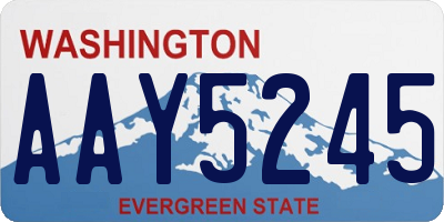 WA license plate AAY5245