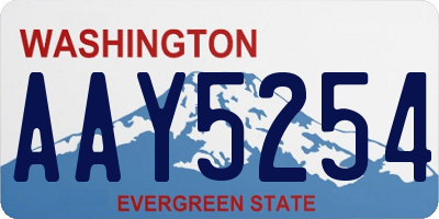 WA license plate AAY5254