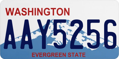 WA license plate AAY5256
