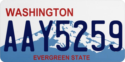 WA license plate AAY5259