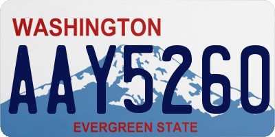 WA license plate AAY5260