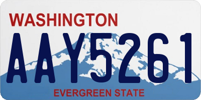 WA license plate AAY5261
