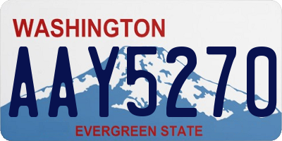 WA license plate AAY5270