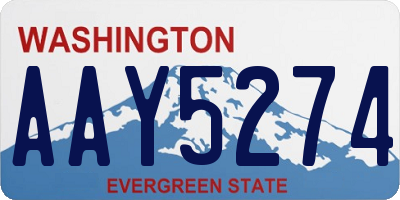 WA license plate AAY5274