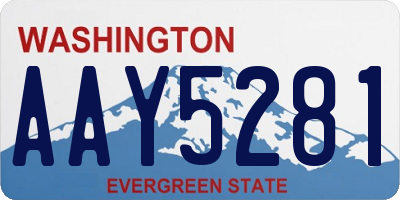 WA license plate AAY5281