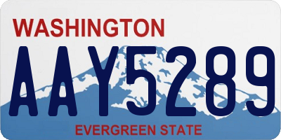 WA license plate AAY5289