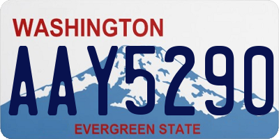 WA license plate AAY5290