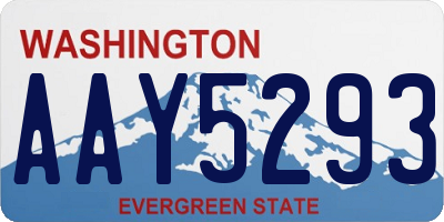 WA license plate AAY5293