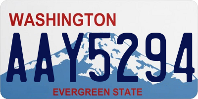 WA license plate AAY5294