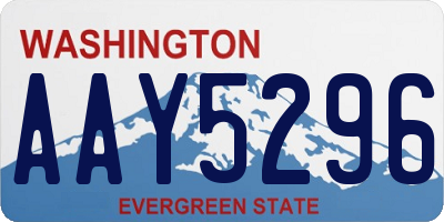 WA license plate AAY5296