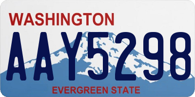 WA license plate AAY5298