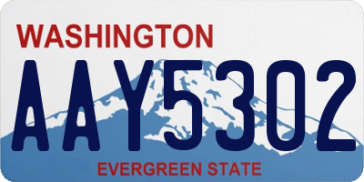 WA license plate AAY5302