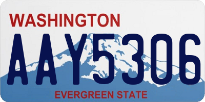 WA license plate AAY5306
