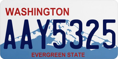 WA license plate AAY5325