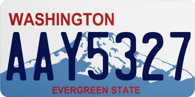WA license plate AAY5327