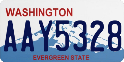 WA license plate AAY5328
