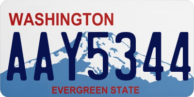 WA license plate AAY5344