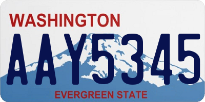 WA license plate AAY5345