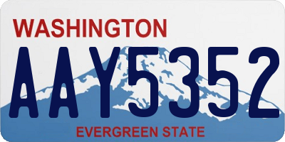 WA license plate AAY5352