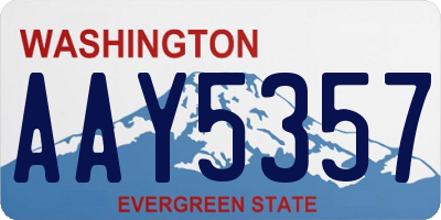 WA license plate AAY5357