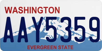 WA license plate AAY5359