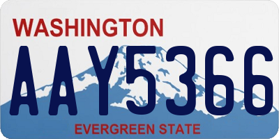 WA license plate AAY5366