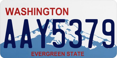 WA license plate AAY5379