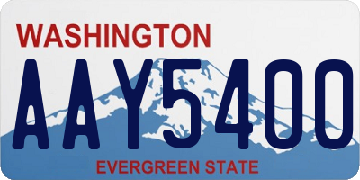 WA license plate AAY5400
