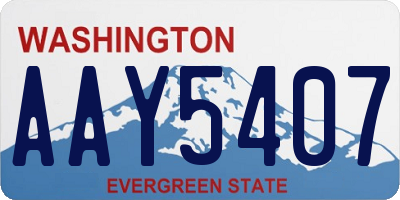 WA license plate AAY5407