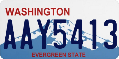 WA license plate AAY5413