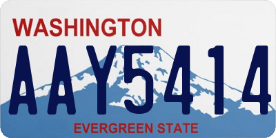 WA license plate AAY5414