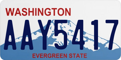 WA license plate AAY5417