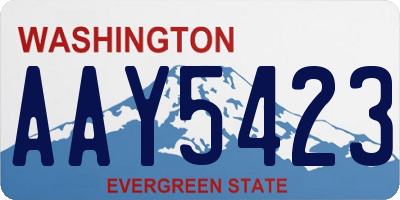 WA license plate AAY5423