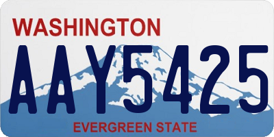 WA license plate AAY5425