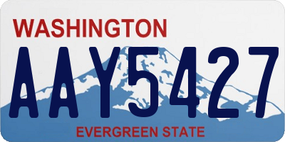 WA license plate AAY5427