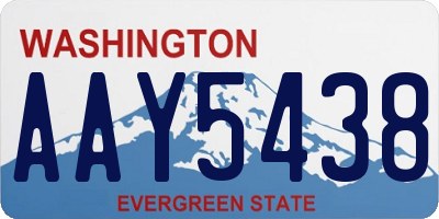 WA license plate AAY5438