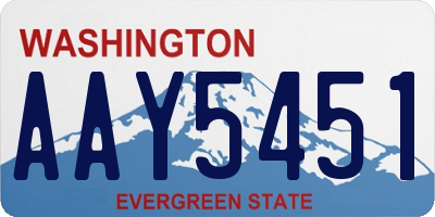 WA license plate AAY5451