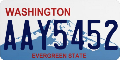 WA license plate AAY5452