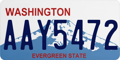 WA license plate AAY5472