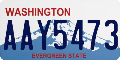 WA license plate AAY5473