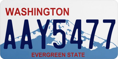 WA license plate AAY5477