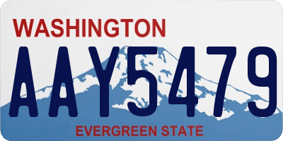 WA license plate AAY5479