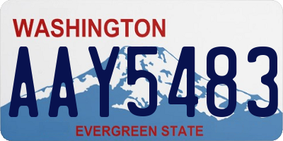 WA license plate AAY5483