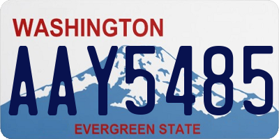 WA license plate AAY5485