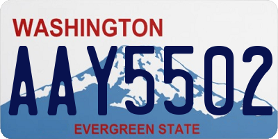 WA license plate AAY5502
