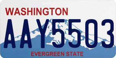 WA license plate AAY5503