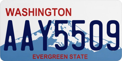 WA license plate AAY5509