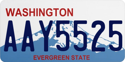WA license plate AAY5525