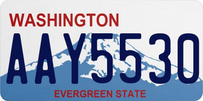 WA license plate AAY5530