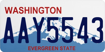 WA license plate AAY5543